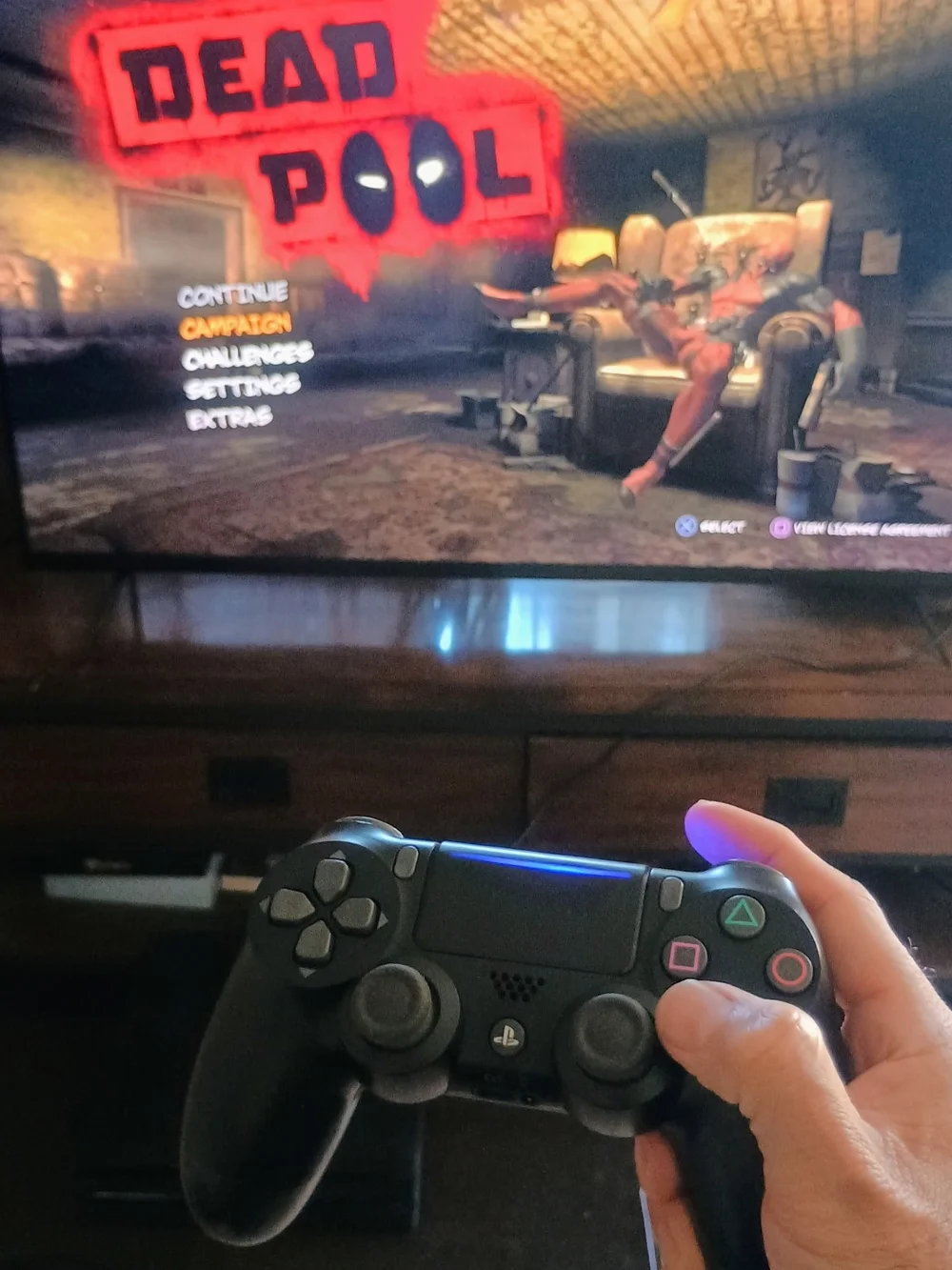 Deadpool PS4 Video Game Disc - Brown/Gold